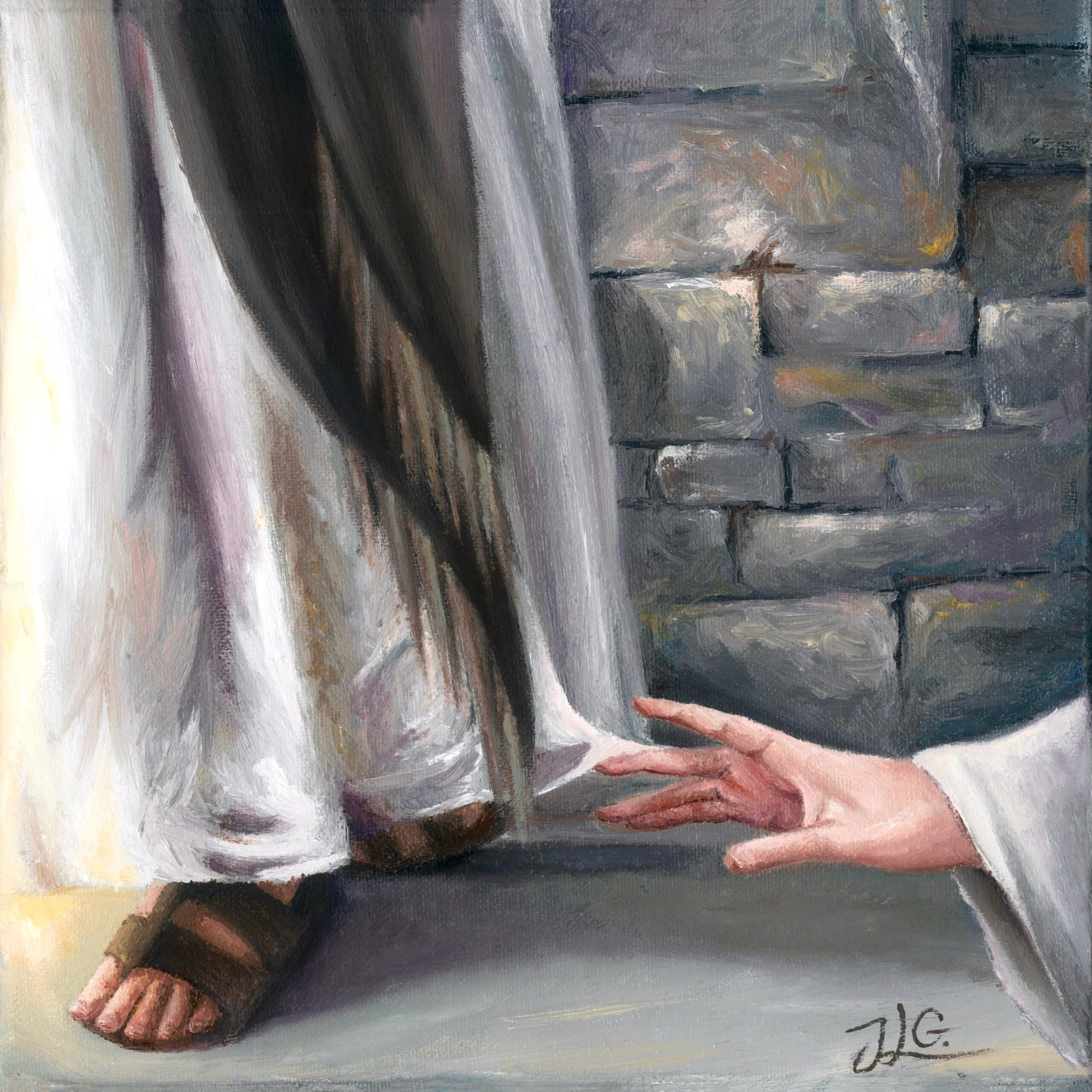 oil painting print, “miracle”, Christian art