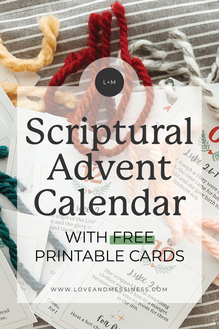 Scriptural Advent Calendar with Free Printable Cards