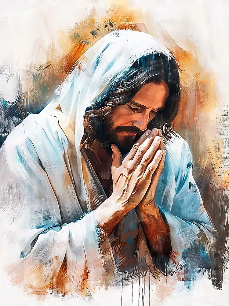 “Modern Abstract Jesus Wall Art for Christian Home Decor – Inspirational Religious Artwork” Canvas Print for Sale by artbyusuf