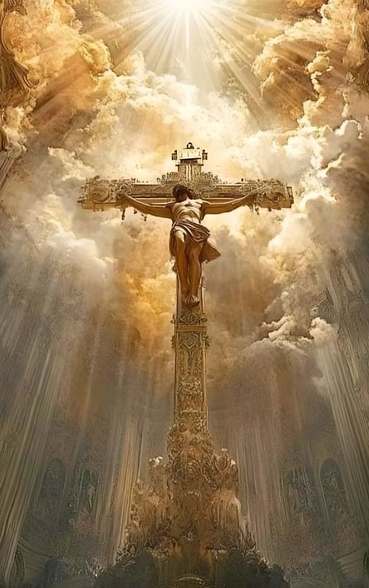 Div 5D Religious God Christian Jesus Cloud cross Full Diamond Painting cross stitch kits art