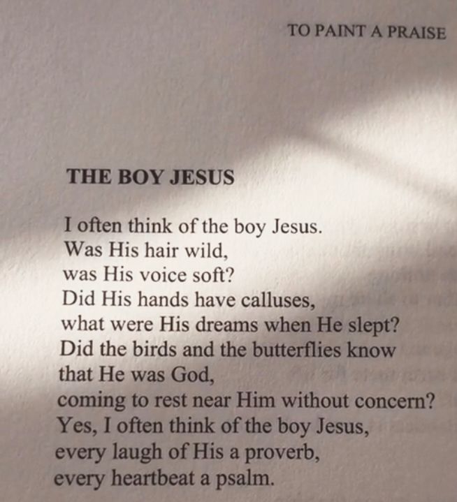 Jesus Christian Poem “The Boy Jesus”