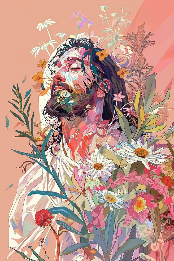 Jesus in Bloom: Artistic Harmony with Nature