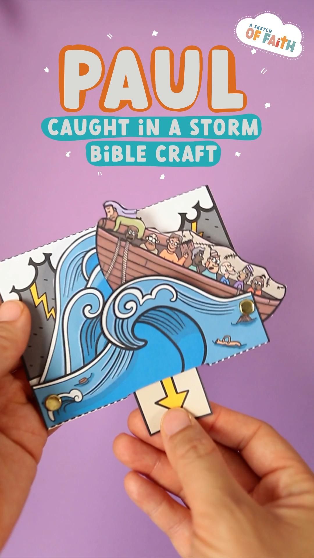 Apostle Paul in a storm Bible craft Acts 27