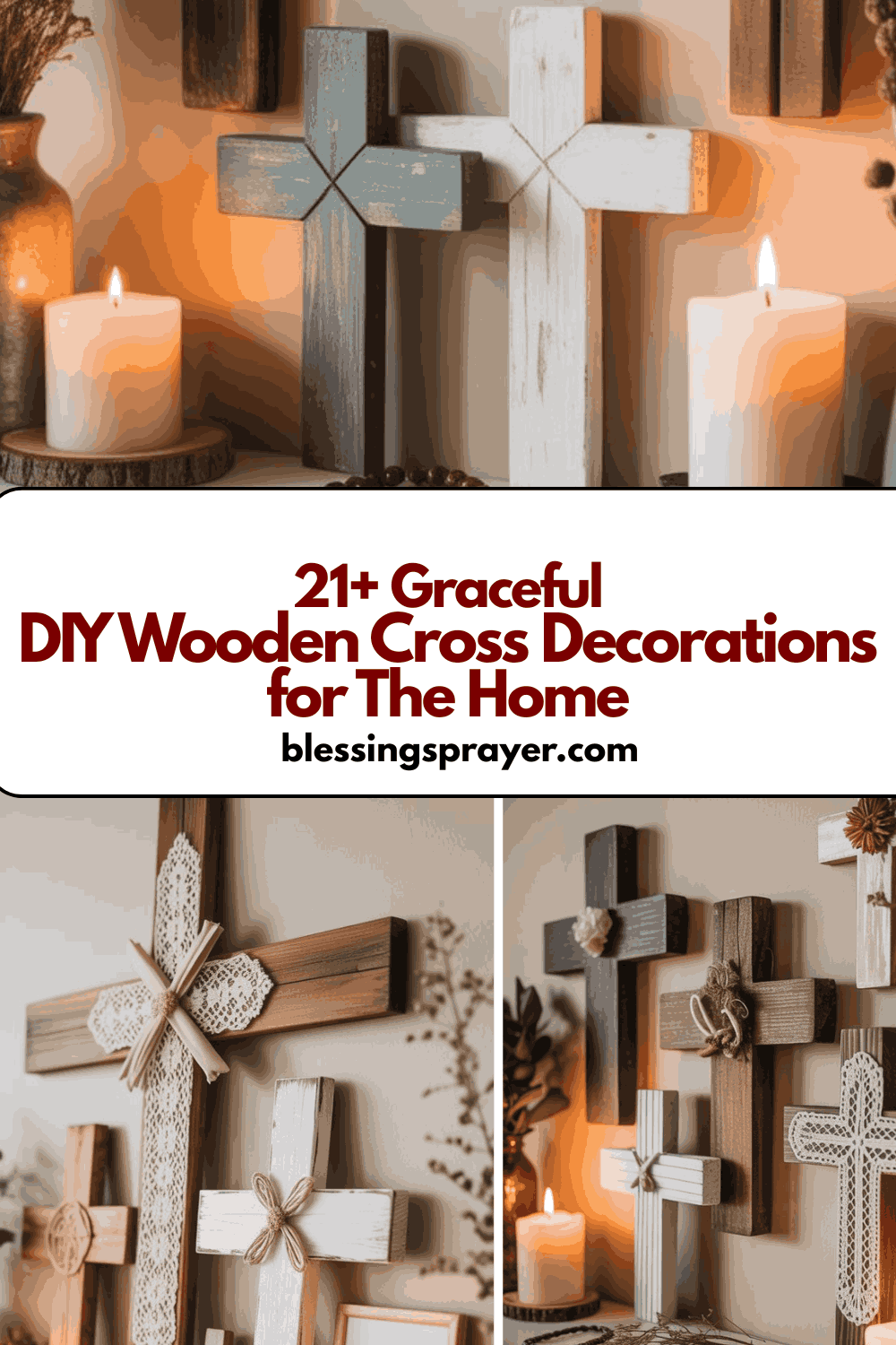 21+ Graceful DIY Wooden Cross Decorations for The Home