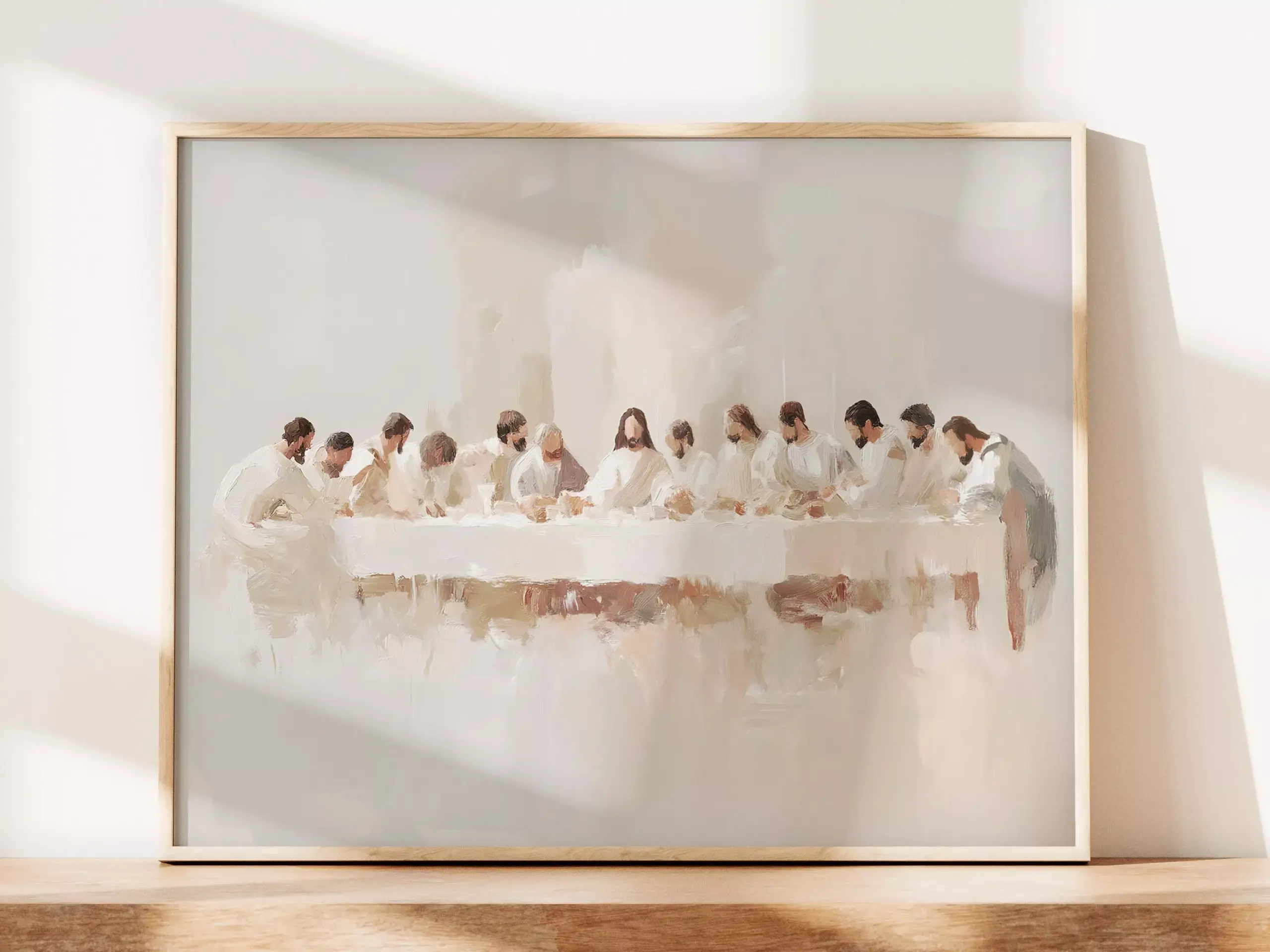 Last Supper Artful Oil Painting, Painterly Catholic Modern Art Print, Jesus Artwork, Religious Christian Posters, Christianity Gift for Her – Etsy