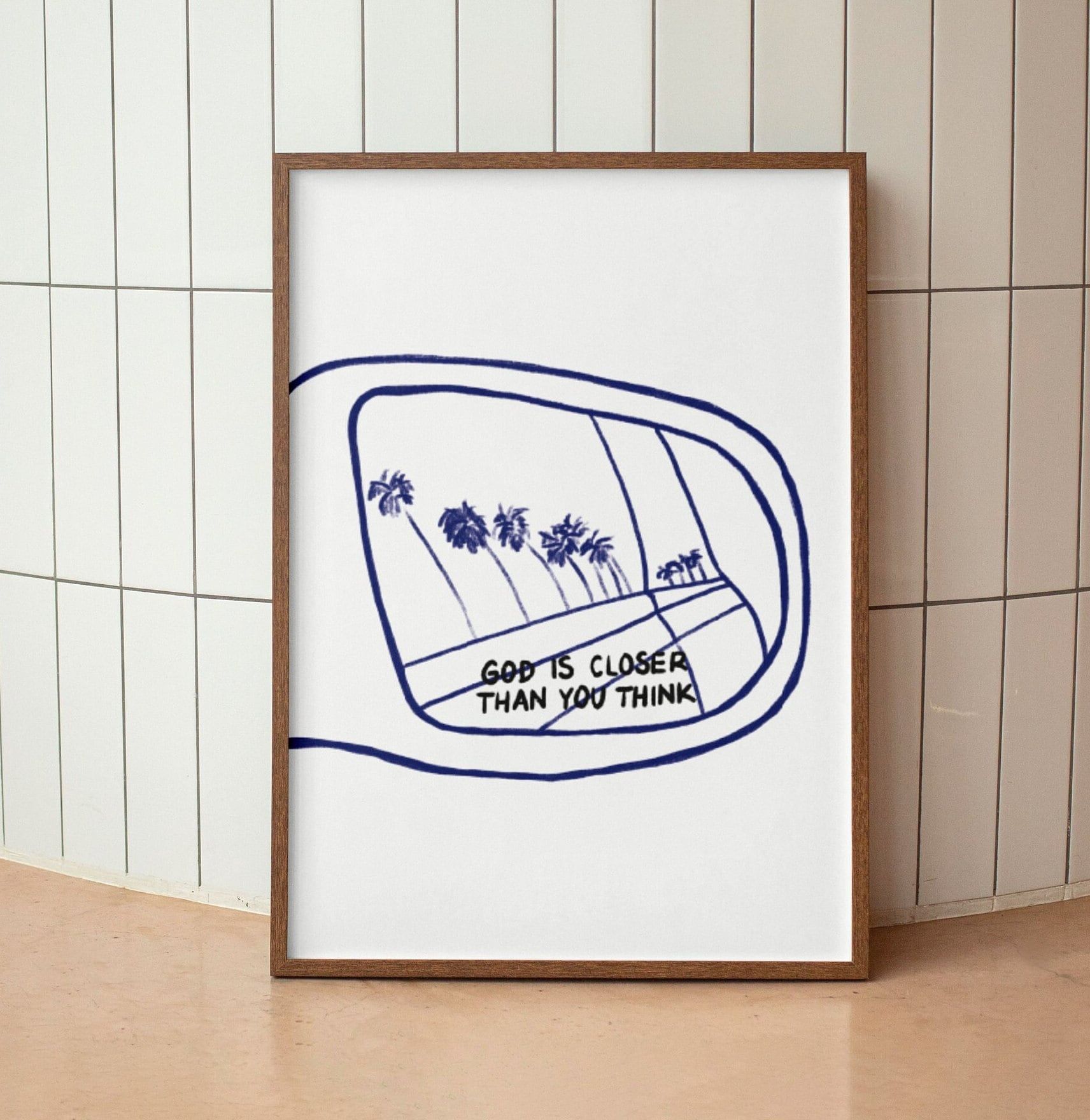 Aesthetic Christian Wall Art, God is Closer Poster, Modern Christian Art, Trendy Christian Poster, Gift for Christians, Faith Home Wall Art – Etsy