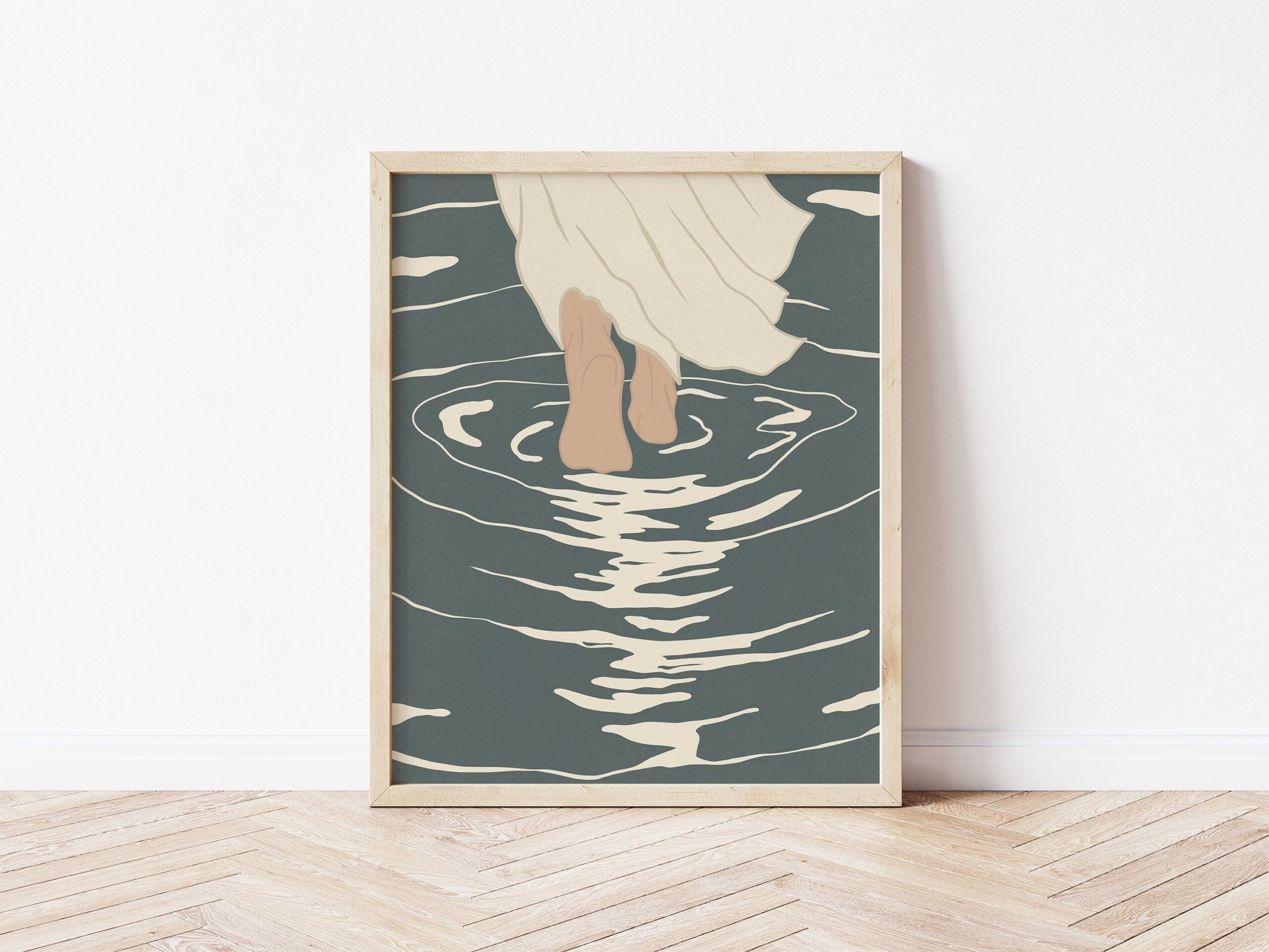 Jesus Walking on Water | Bible Verse Printable Wall Art | Christian Print | Christian Wall Art | Religious Printable Art | Bible Artwork – Etsy