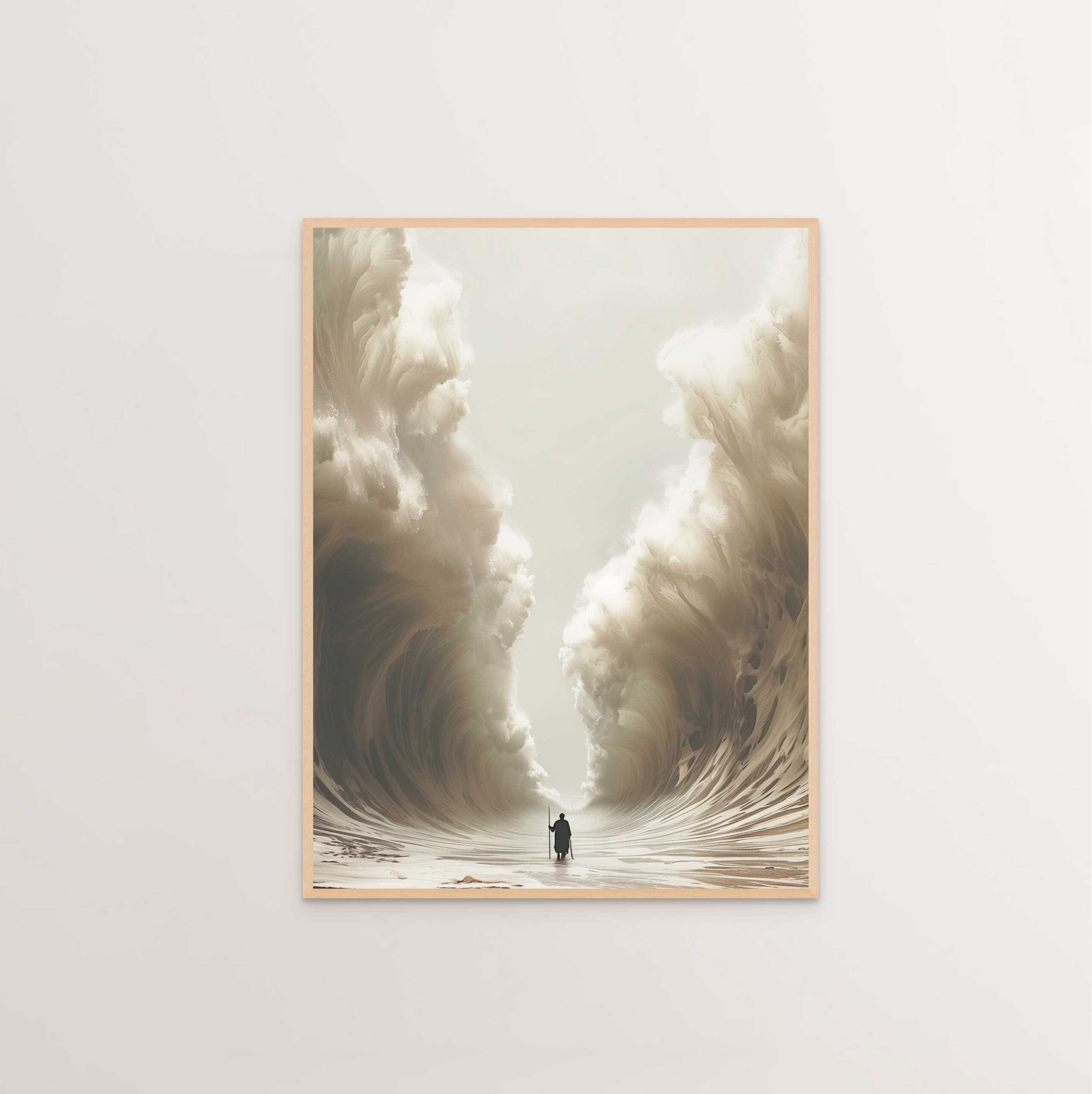 Moses, Teil des Roten Meeres, christliche Malerei, Jesus Kunst, Bibelkunst, christlicher Glaube, Moses Malerei, Rotes Meer Psalmen Drucke, Schriftkunst