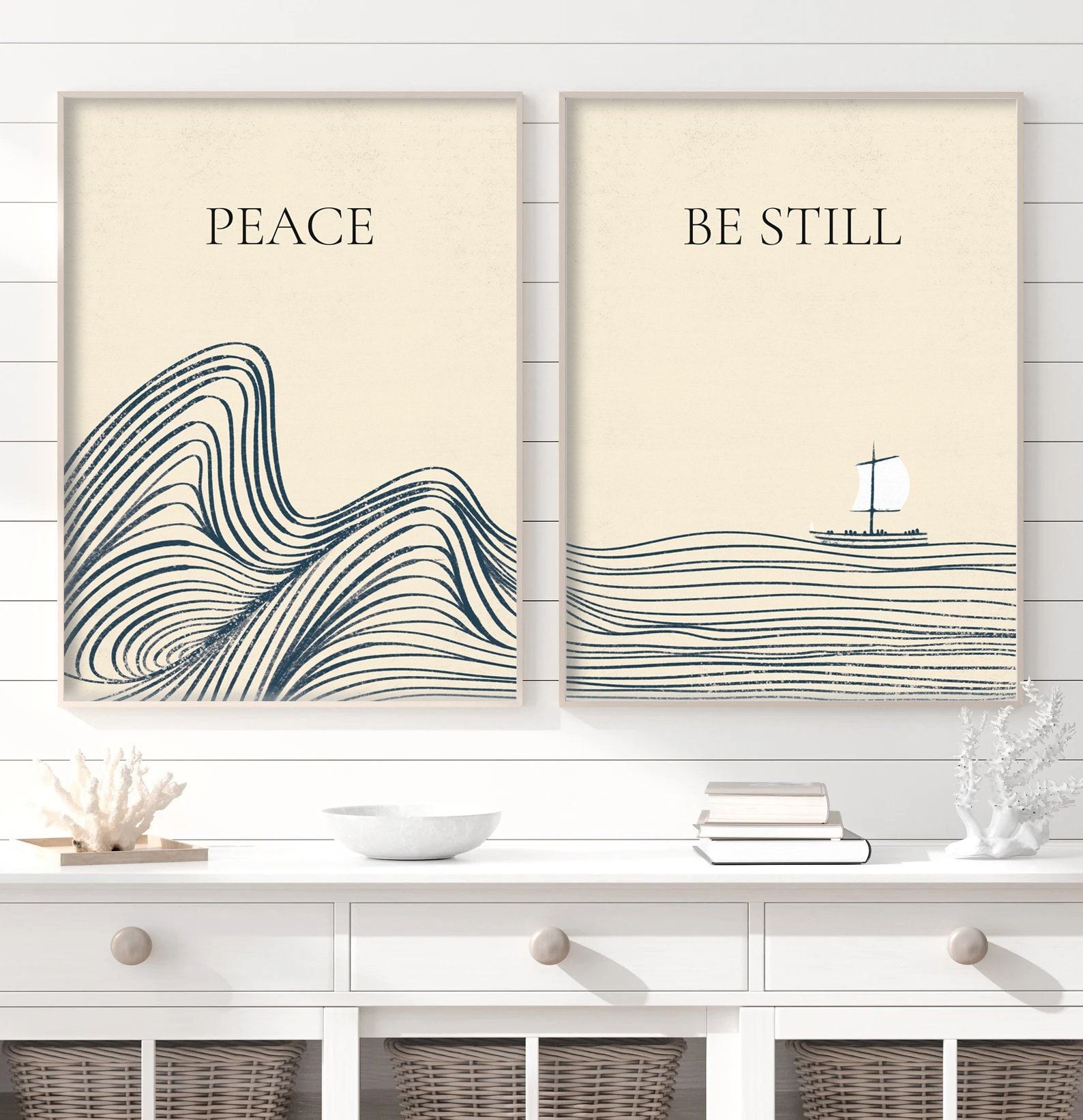Jesus Calms Storm (\”Peace Be Still\”), DIGITAL PRINT, Bible Art, Jesus Print, Be Still and Know, WALL art, Jesus Miracle, Jesus Stills Sea