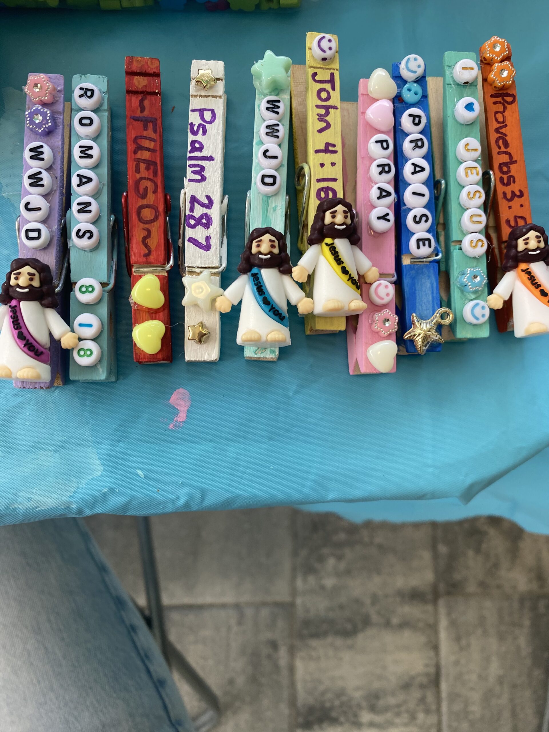 Bible clothes pins I made🤍🤍