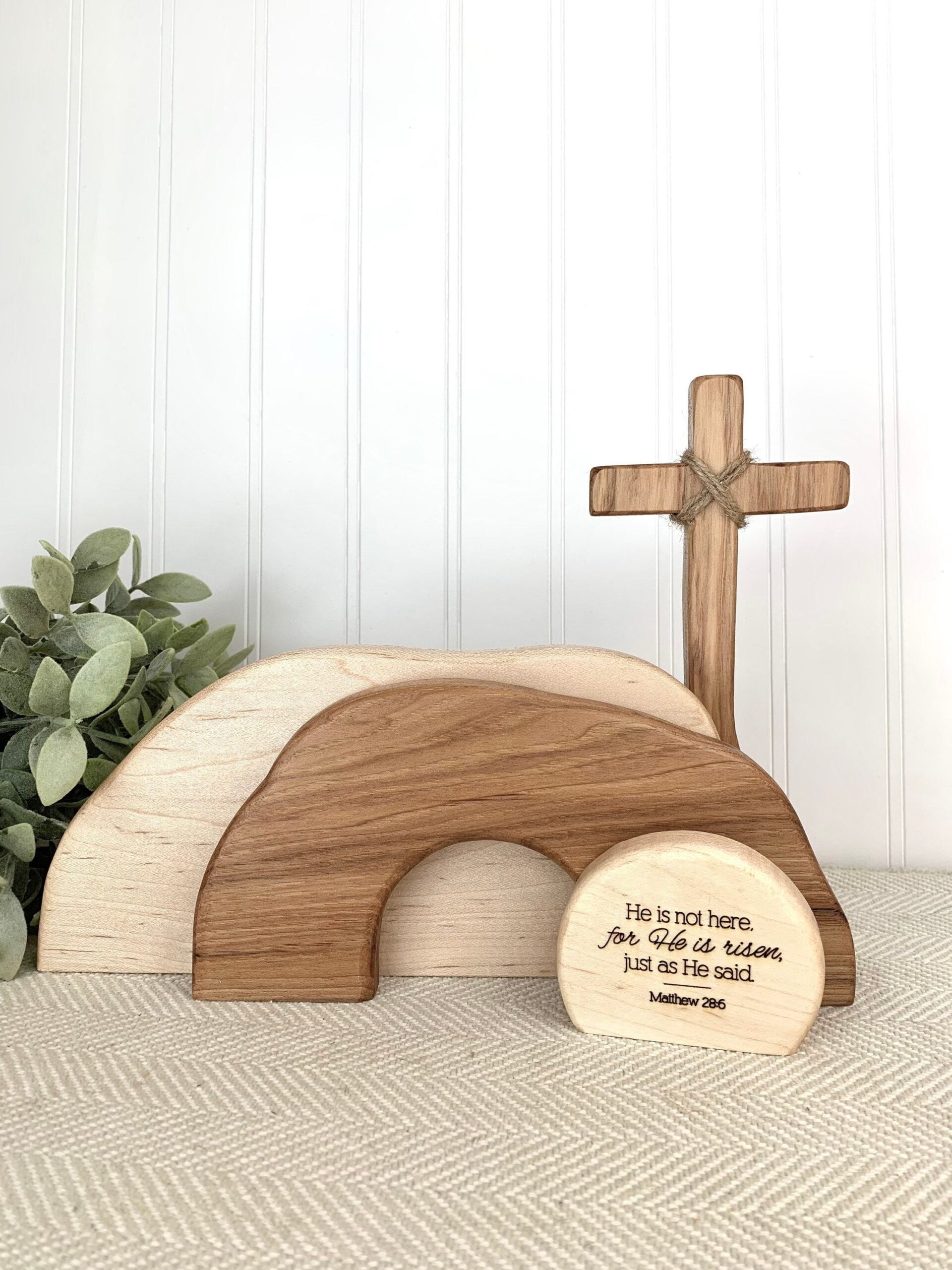 Empty Tomb / Quality Maple & Hickory / Easter Decor Religious Empty Tomb Resurrection scene Christian Easter Decor Easter Scene Easter gift
