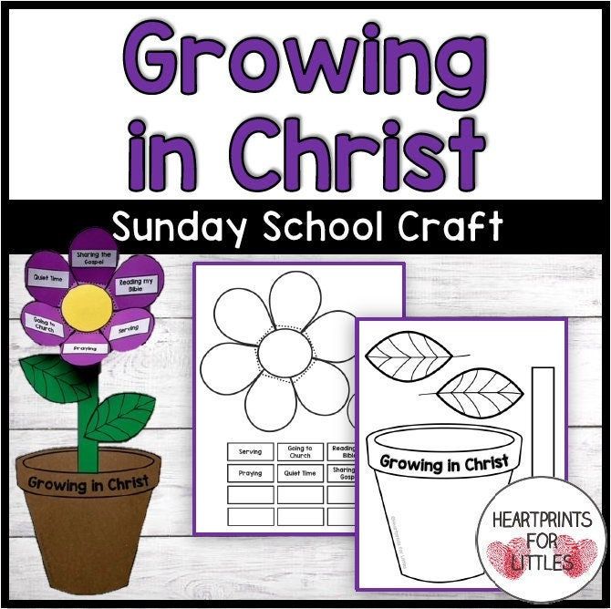 Growing in Christ Craft, Sunday School Activity and Craft (digital Download) – Etsy