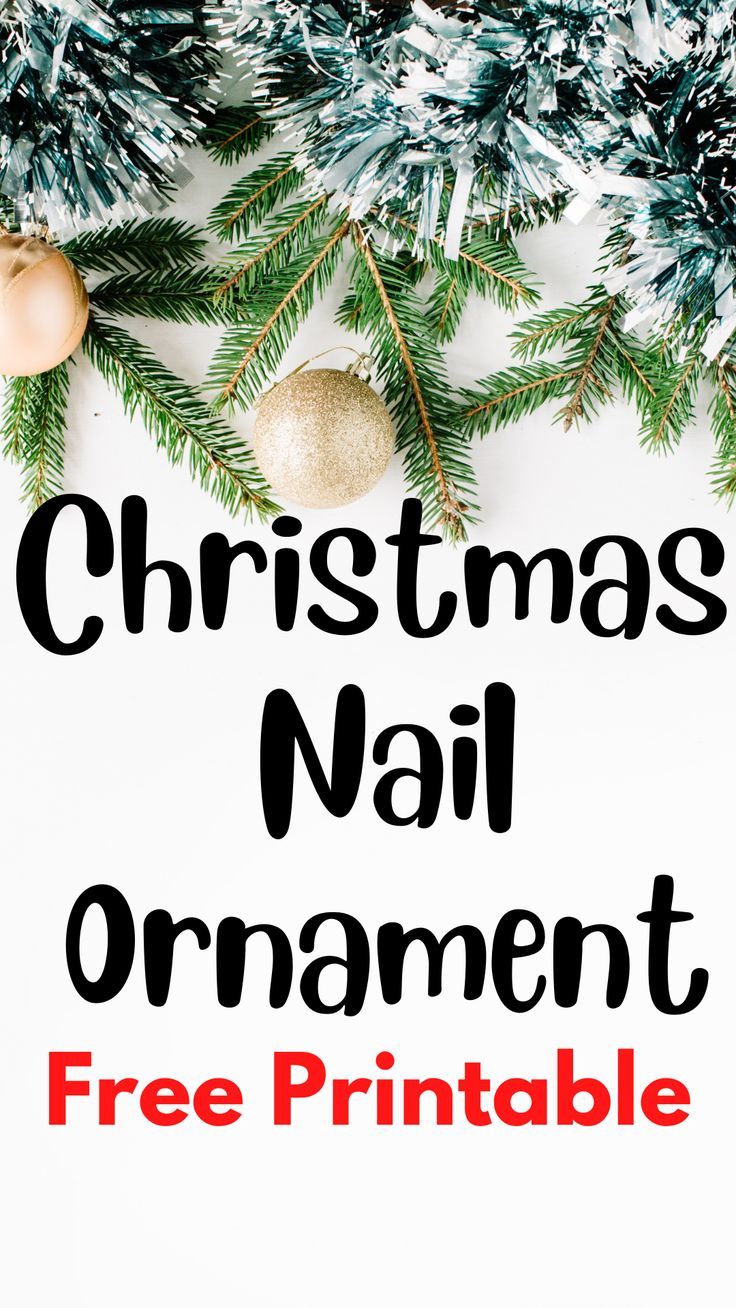 Christmas Nail Ornament Free Printable