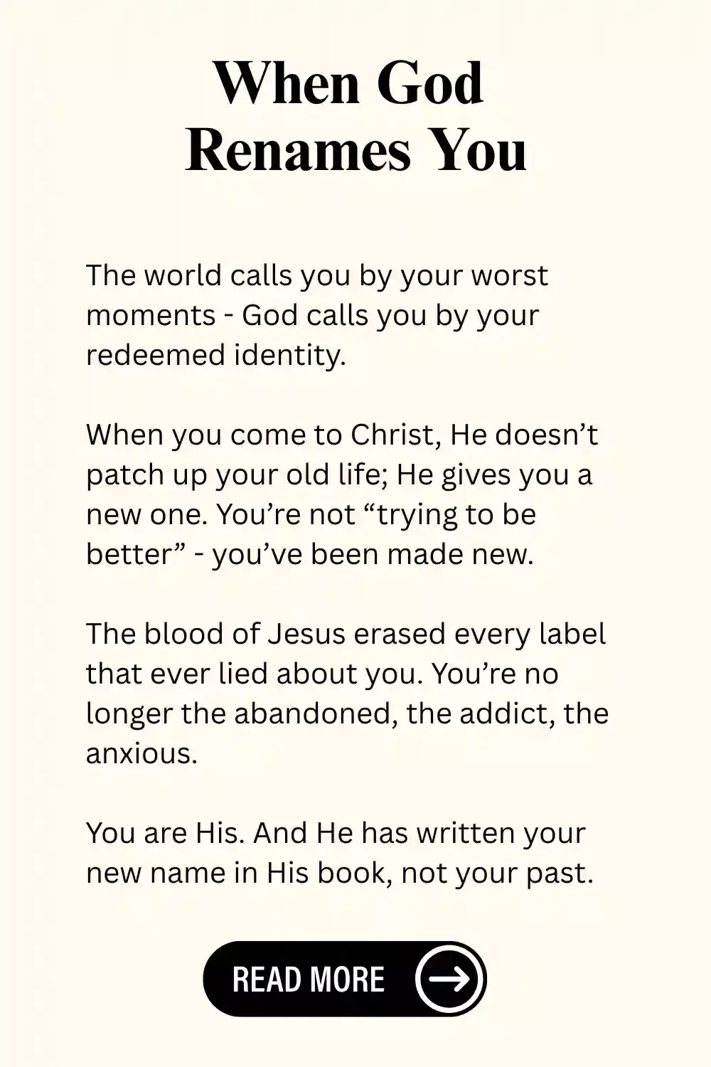 Bible Study About Our Identity in Christ: Who God Says You Are