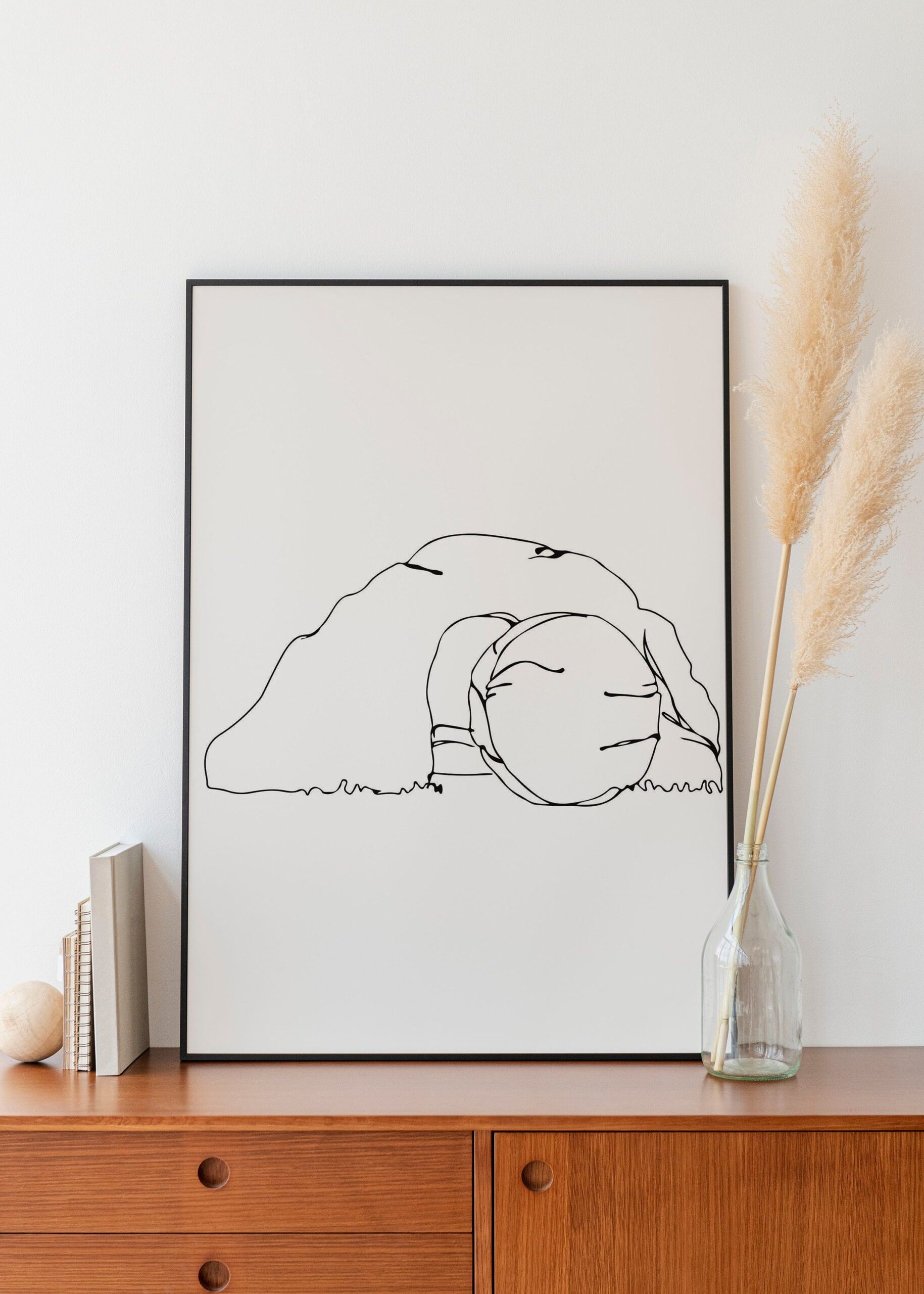 Minimalist Empty Tomb Line Art , Digital Download, Religious print, Jesus Christ Poster , Burial