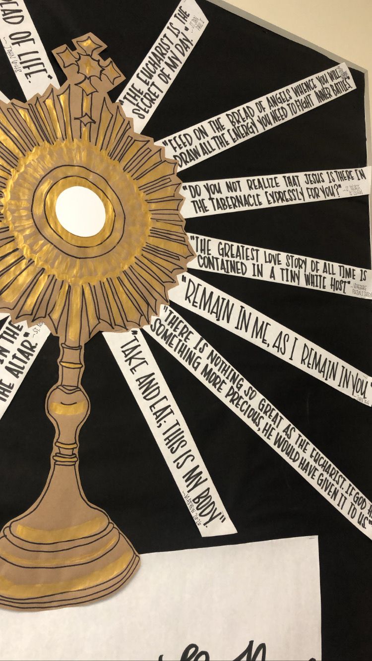 Jesus in the Monstrance Bulletin Board Ideas (and Eucharist Video Playlists!)