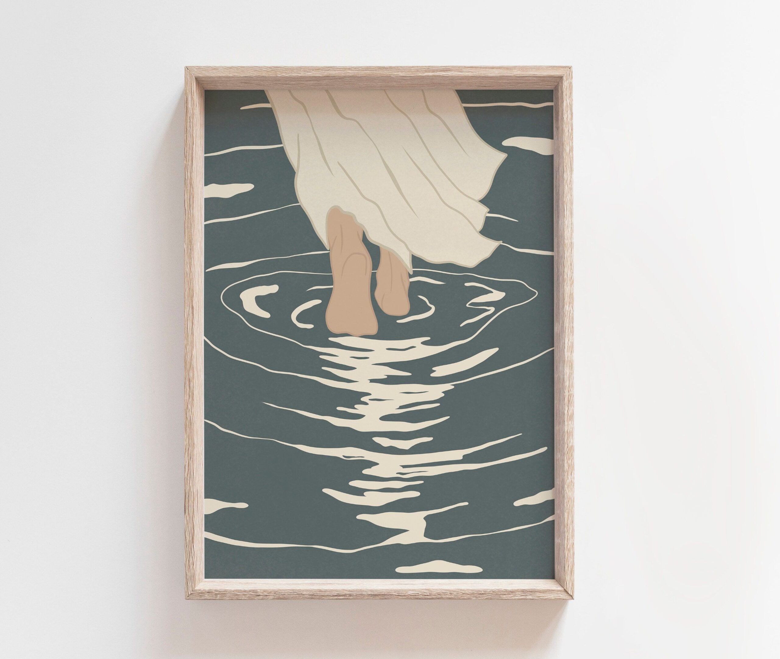 Jesus walking on water | Bible Verse Printable Wall Art | Christian Print | Christian Wall Art | Religious Printable Art | Bible Artwork