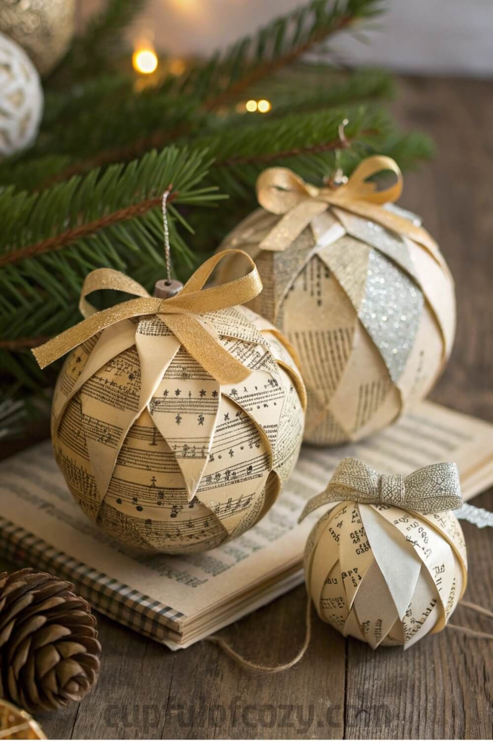 11 Rustic Mixed Media Christmas Ornaments  Using Found Materials That’ll Make Your Tree Feel Like a Cozy Cabin