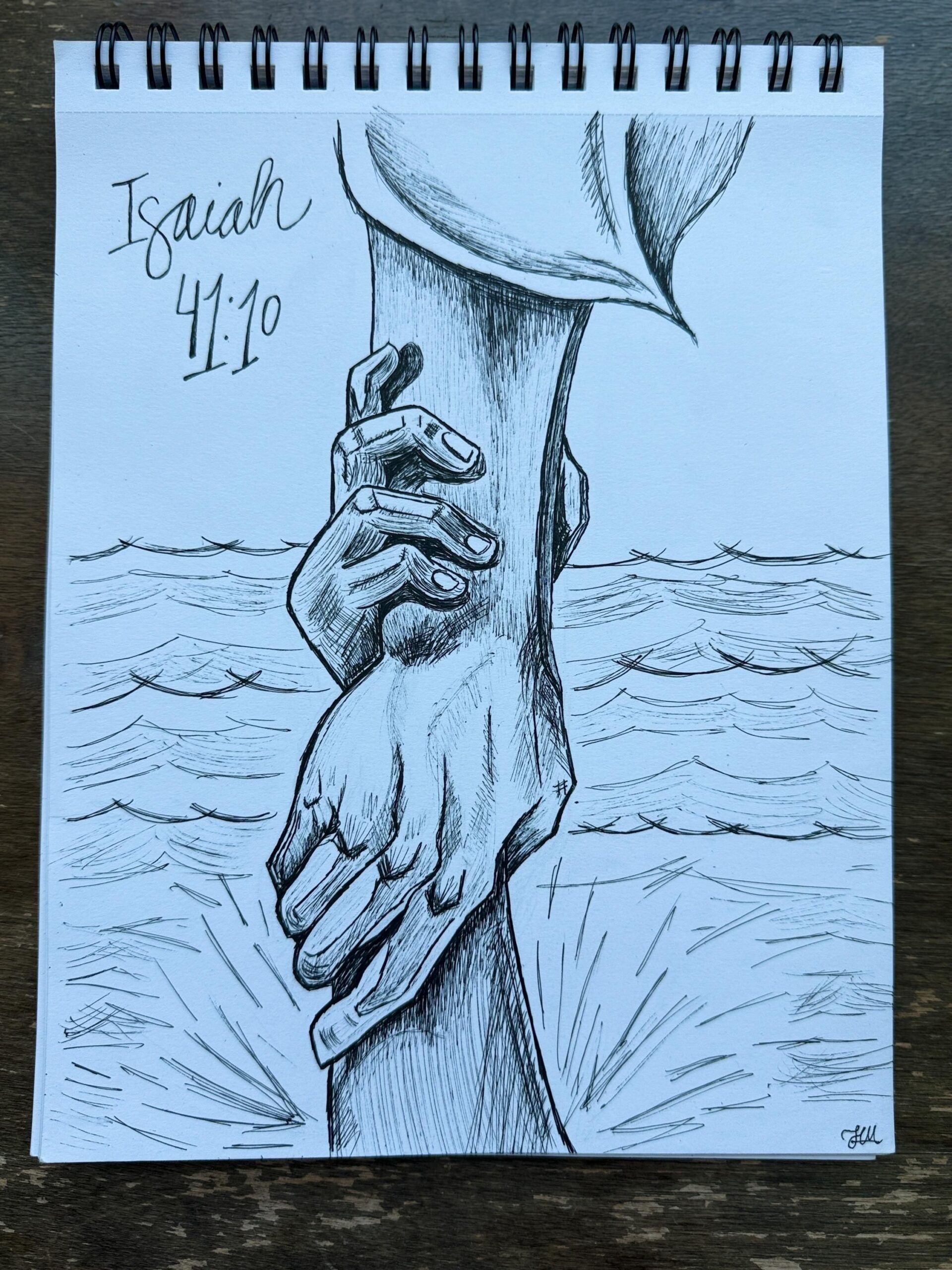 Isaiah 41:10 Scripture Art Print – Faith Wall Decor, Christian Gift, or Bible bookmark