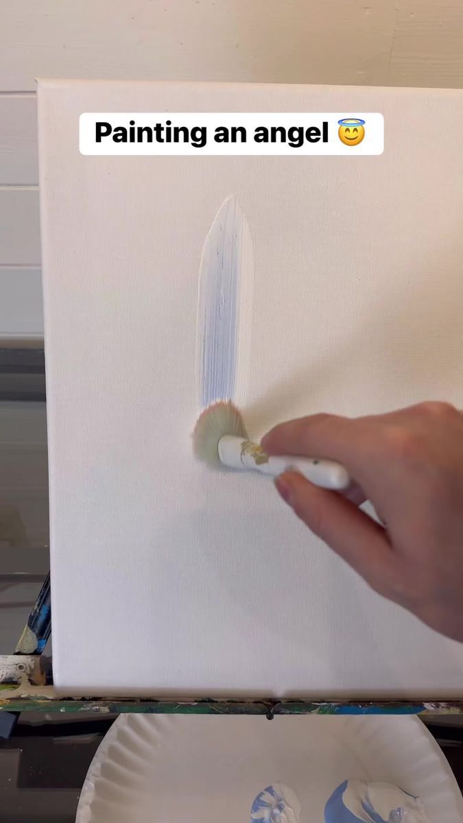 213K views · 2.7K reactions | Painting an angel 😇🎨 wait till you see the sparkle! ✨#art #artist #painting #easypainting #angel #angels #beginnerfriendly #AcrylicPainting #artsandcrafts #paintingideas | Emily Seilhamer Art | Facebook